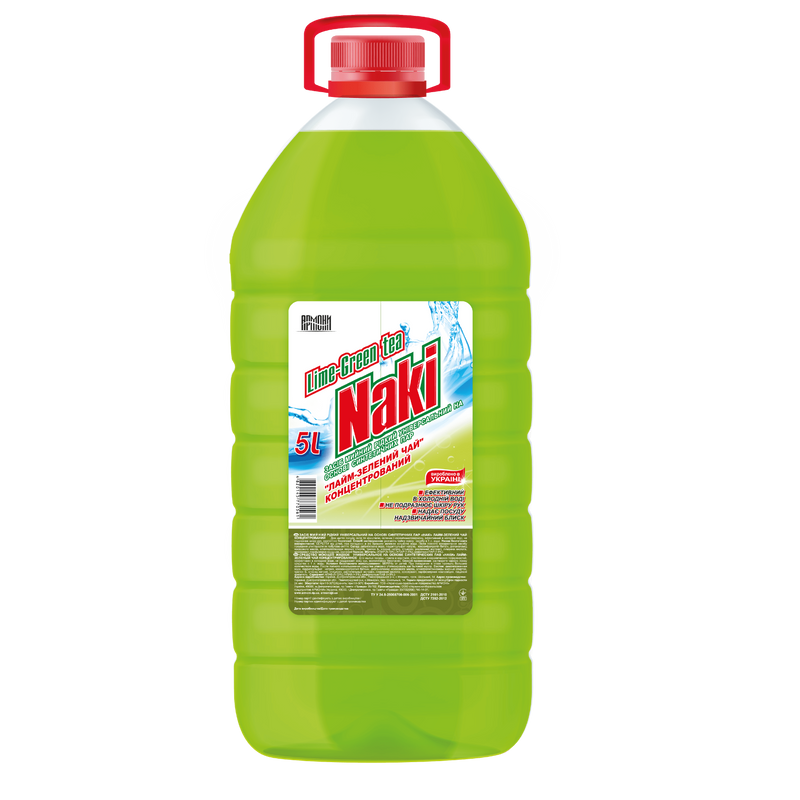 Гель для ручного миття посуду NAKI Лайм-зелений чай, 5л